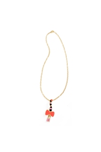 LIBERTINE By Giles Deacon Enamel and Gold plated Pop Girl pink Crystal  49cm Necklace £28.75